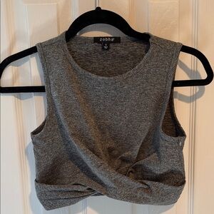 Zobha Charcoal Gray Crop Top